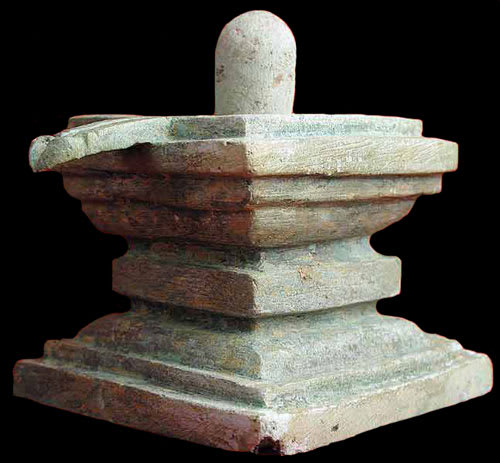 Khmer Stone Linga and Bronze Yoni Pedestal, 10th Century CE - 13th Century CE