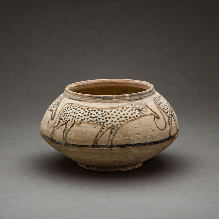 Indus Valley Terracotta Vessel with Zoomorphic Decoration// published 8111, 3000 BCE - 2000 BCE