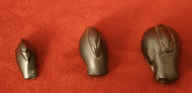 Set of Three Middle/New Kingdom Stone Duck Weights, 2100 BCE - 1100 BCE