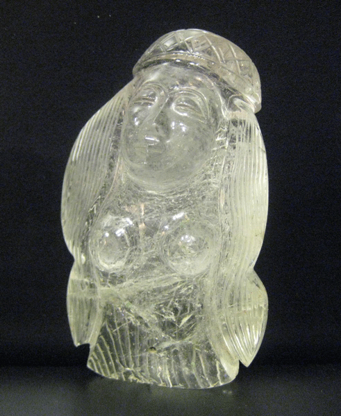 Aquamarine Carving of a Woman, 1700 CE - 1850 CE