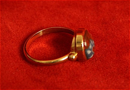 Roman Mosaic Glass Fragment Ring, 50 BCE - 50 CE