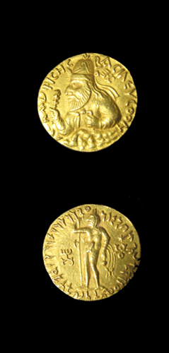 Kushan Gold Dinar of Emperor Vima Kadphises, 100 CE - 128 CE