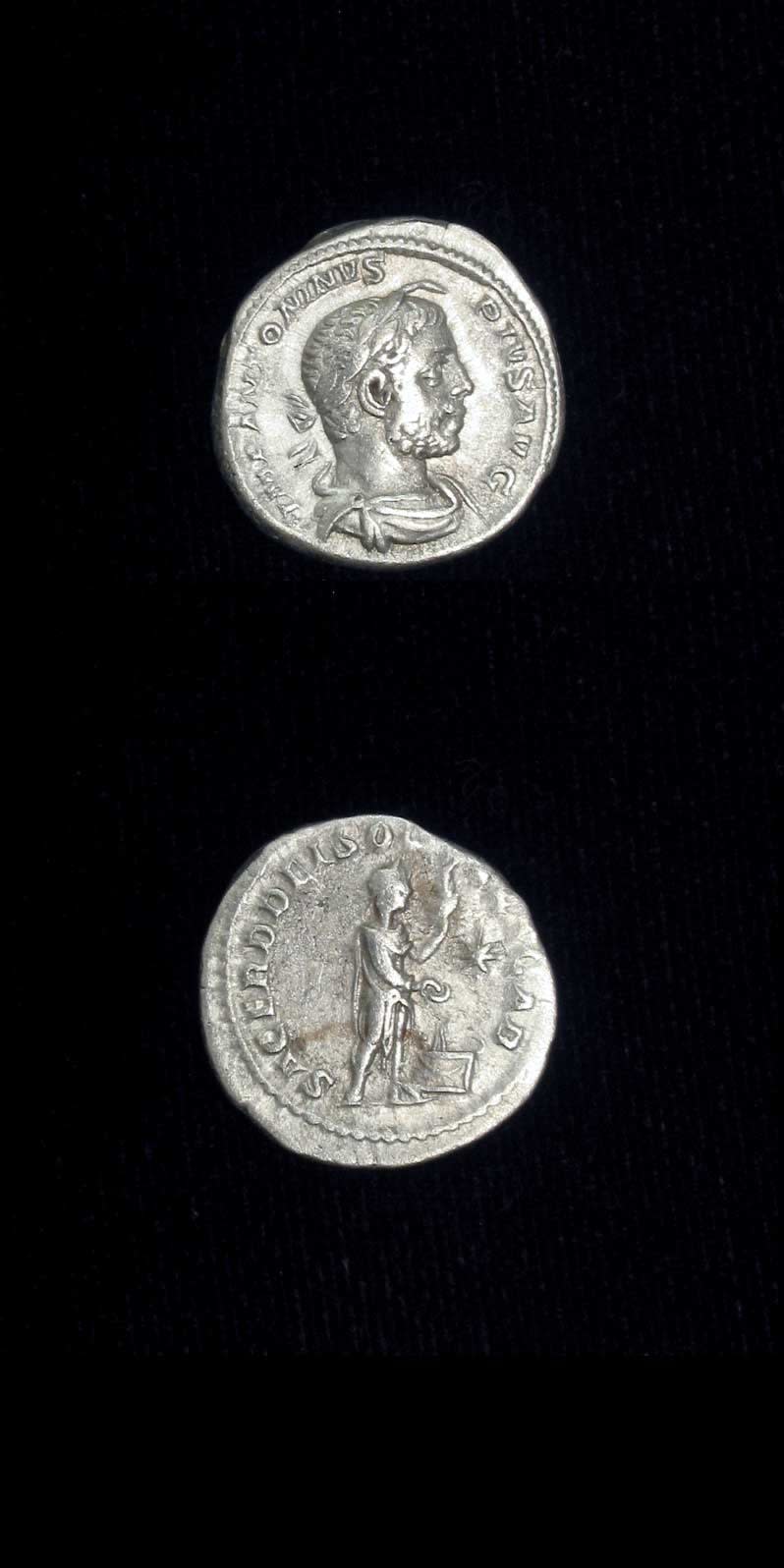 Silver Denarius of Emperor Elagabalus, 220 CE - 222 CE