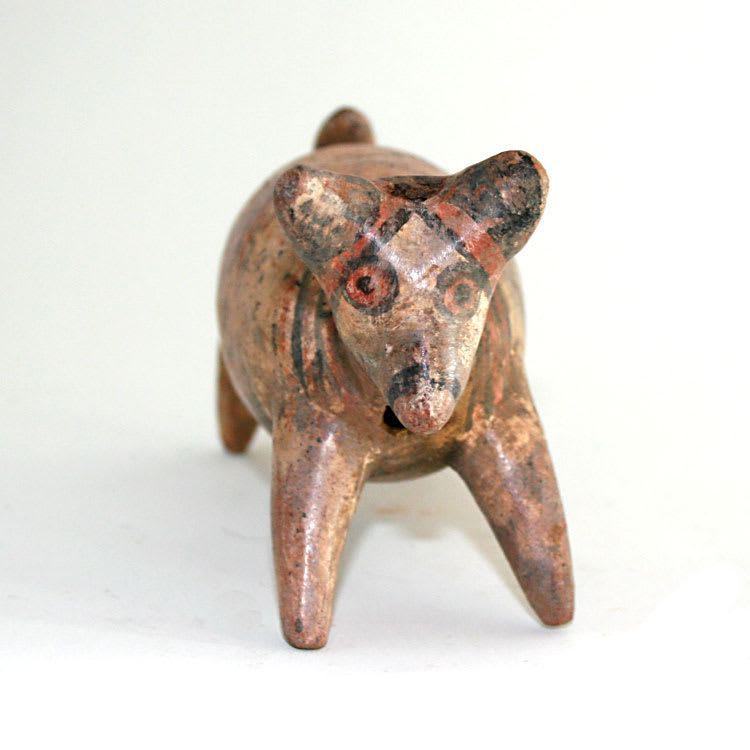 Nayarit Terracotta Dog Effigy Vessel, 300 BCE - 300 CE