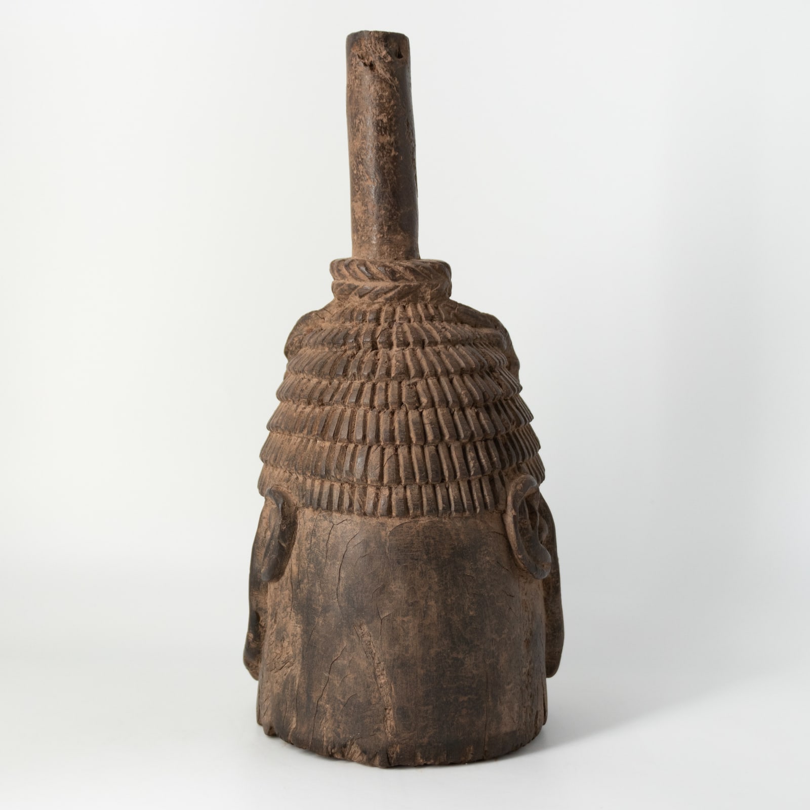 Benin Wooden Head of an Oba, early 20th Century CE