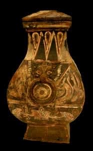 Western Han Painted Terracotta Fang Hu, 150 BCE