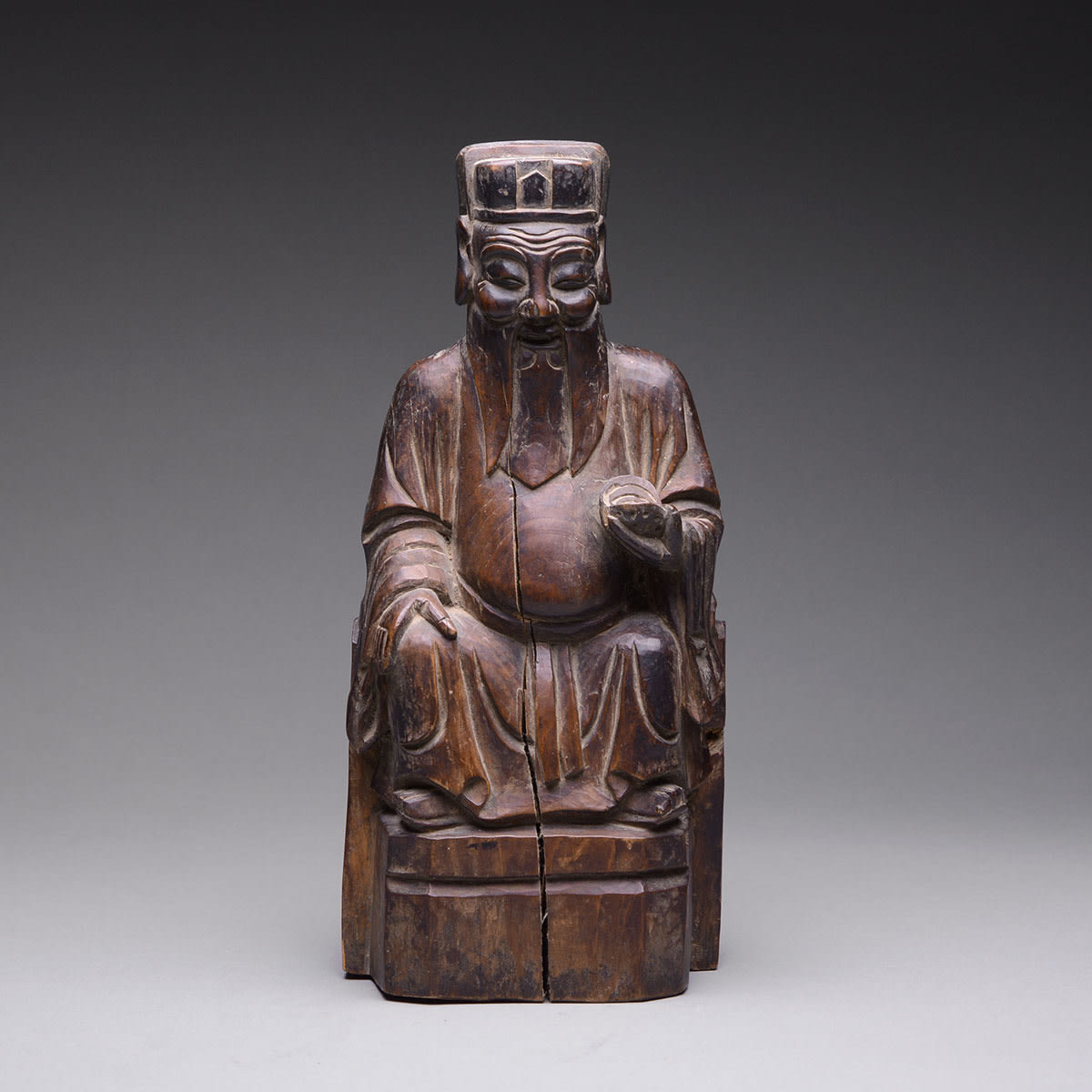 Qing Sculpture of a Taoist Deity, 1644 CE - 1911 CE