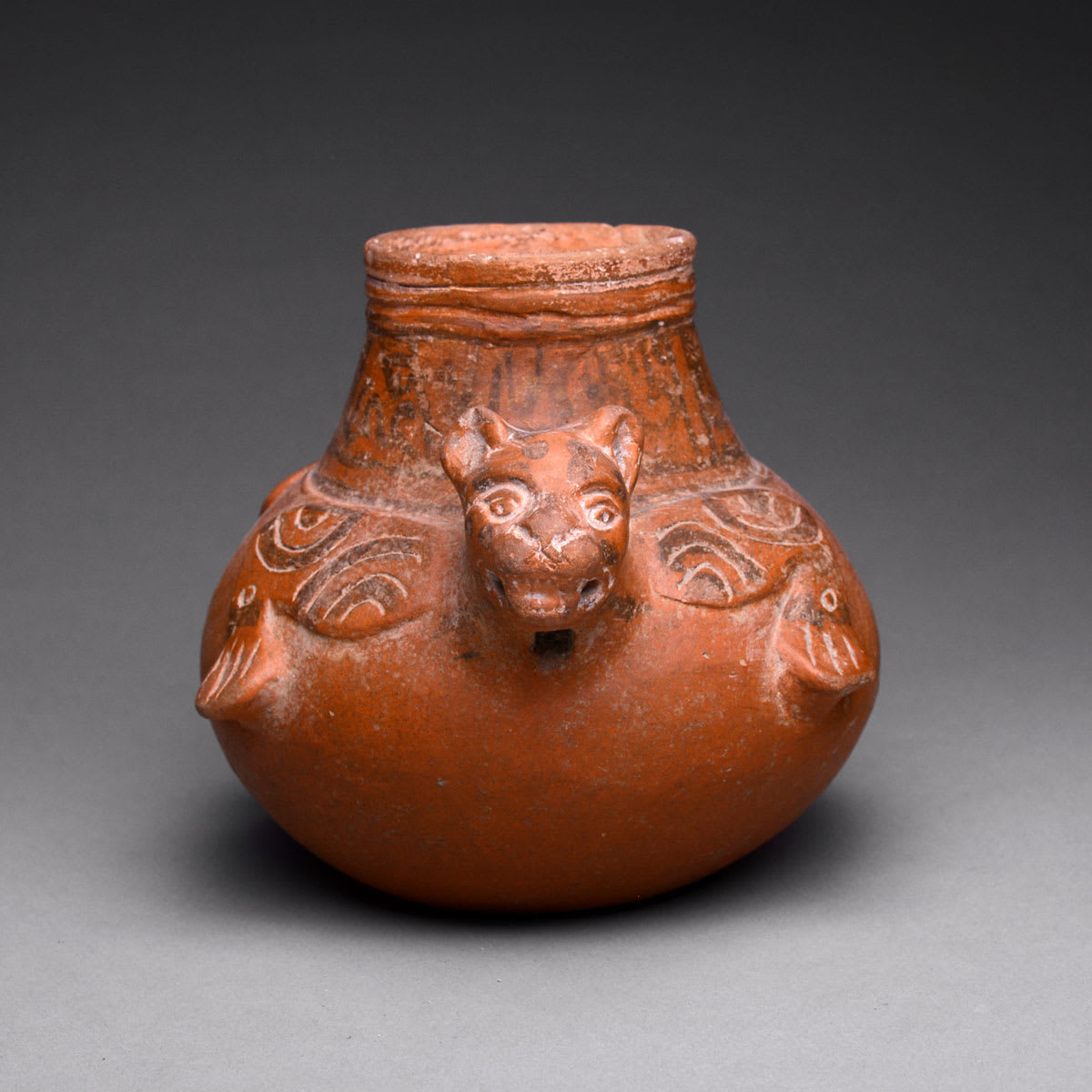 Mayan Jaguar Effigy Vase, 600 CE - 900 CE