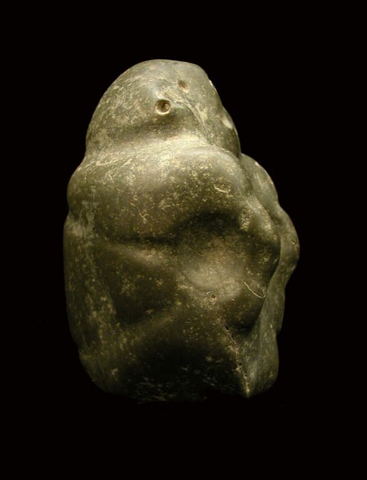 Colima Greenstone Effigy Figure, 300 BCE - 300 CE