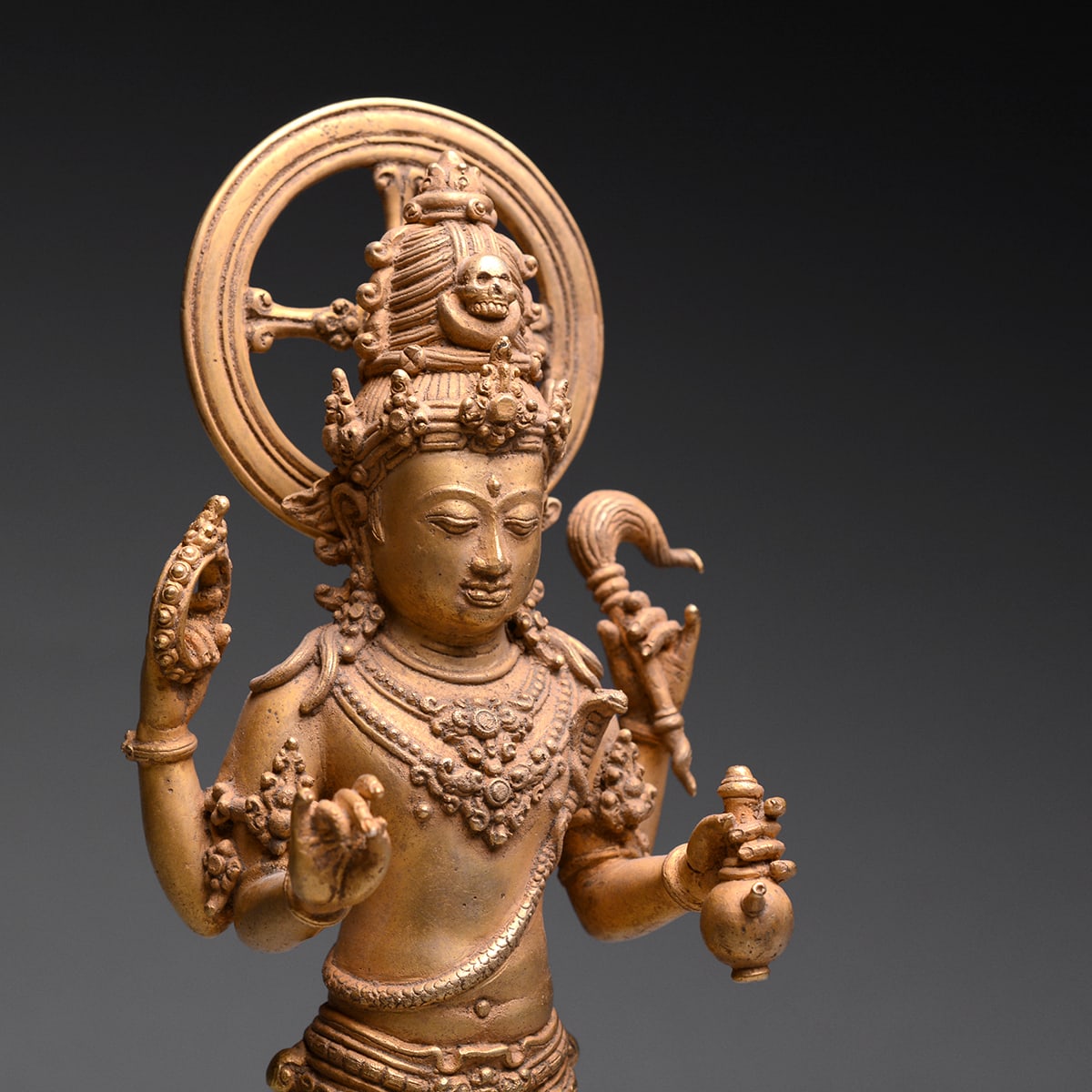Indonesian Gold Sculpture of Shiva, 900 CE - 1300 CE
