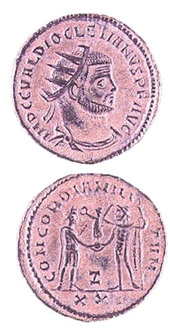 Bronze Antoninianus of Emperor Diocletian, 284 CE - 293 CE