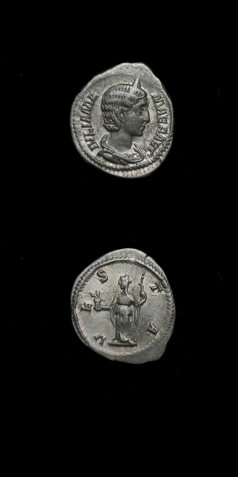 Silver Denarius of Julia Mamaea, 222 CE - 235 CE