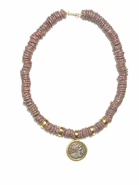 Necklace Set With A Silver Tetradrachm Of The Phoenician City of Tyre, 126 BCE - 58 CE