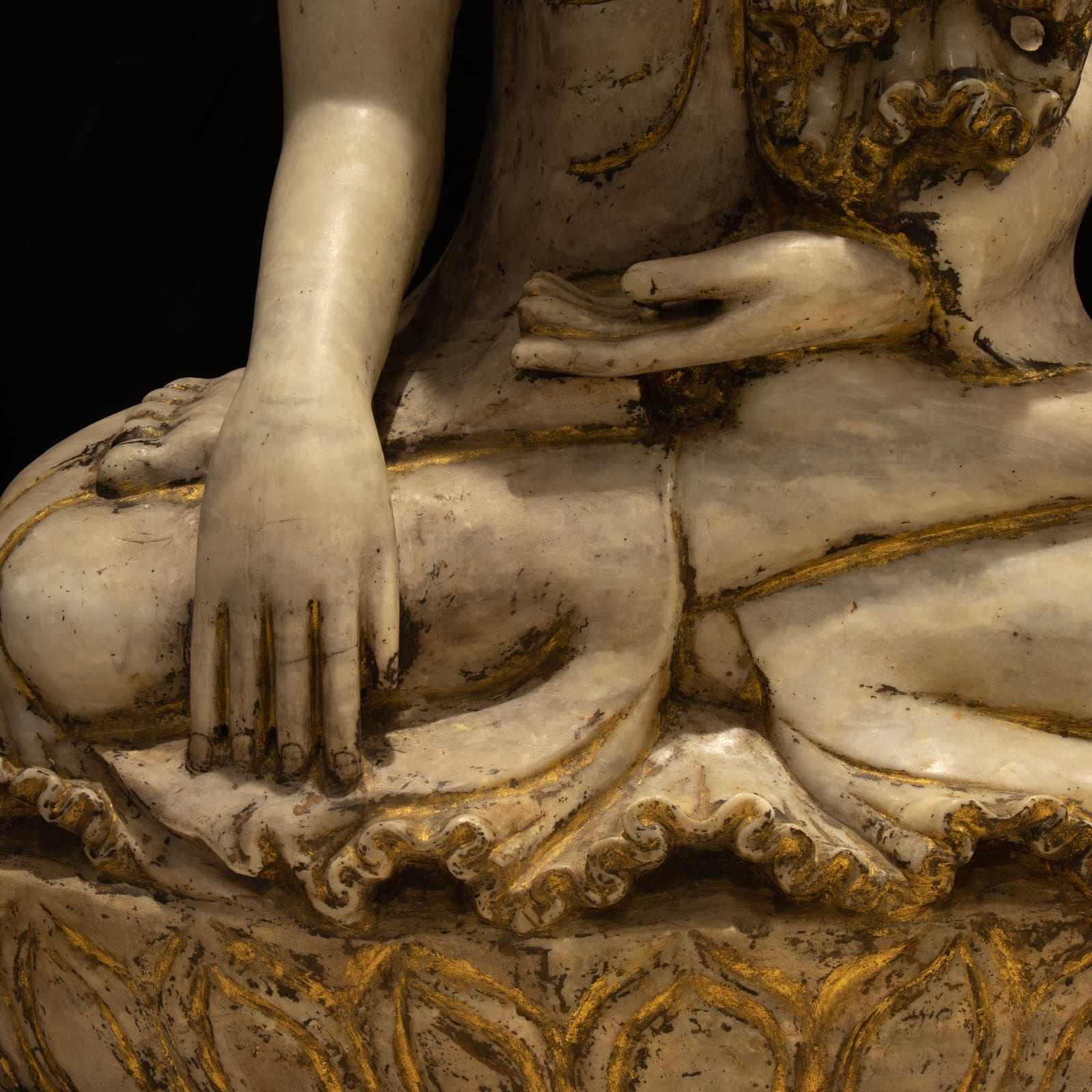 Shan Burmese Monumental Sculpture of the Seated Buddha, 18th century CE