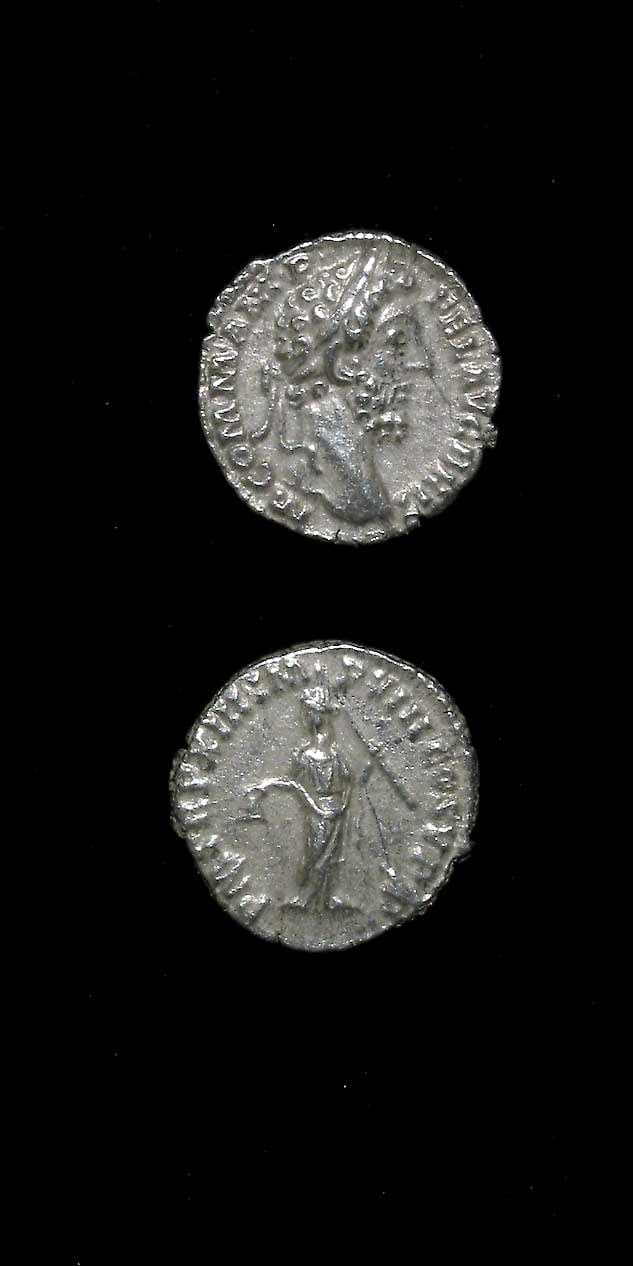 Silver Denarius of Emperor Commodus, 180 CE - 192 CE