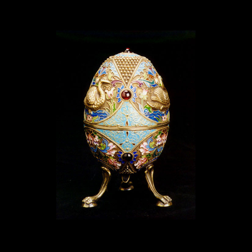 Fabergé Style Egg with Attached Legs, 20th Century CE