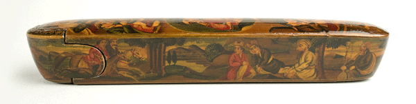 Qajar Papier Mâché Penbox (Qalamdan), 19th Century CE