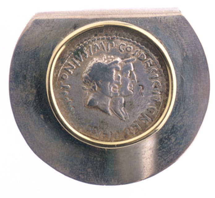 Silver Coin Of Roman Statesman Marc Anthony, 40 BCE - 32 CE