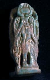 New Kingdom Faience Amulet of Ptah-Sokar, 1600 BCE - 600 BCE