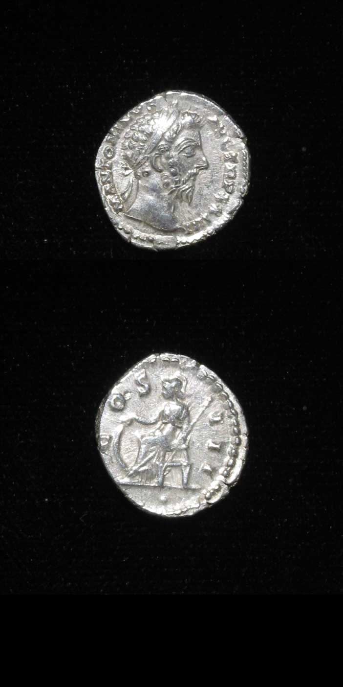 Silver Denarius of Emperor Marcus Aurelius, 161 CE - 180 CE