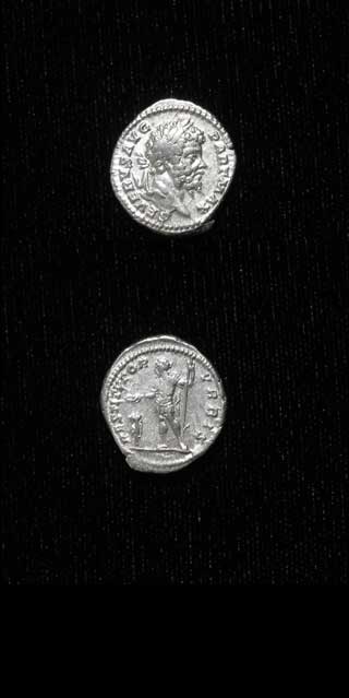 Silver Denarius of Emperor Septimius Severus, 198 CE - 211 CE