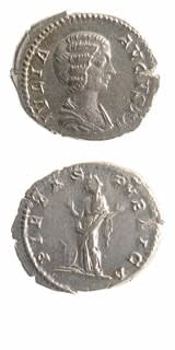 Silver Denarius of Empress Julia Domna, 196 CE - 211 CE