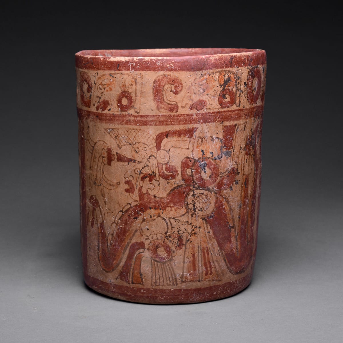 Mayan Cylindrical Vessel, 500 CE - 900 CE