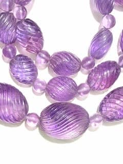 Necklace Composed Of Genuine Amethyst Beads