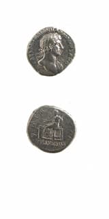 Silver Denarius of Emperor Hadrian, 117 CE - 138 CE