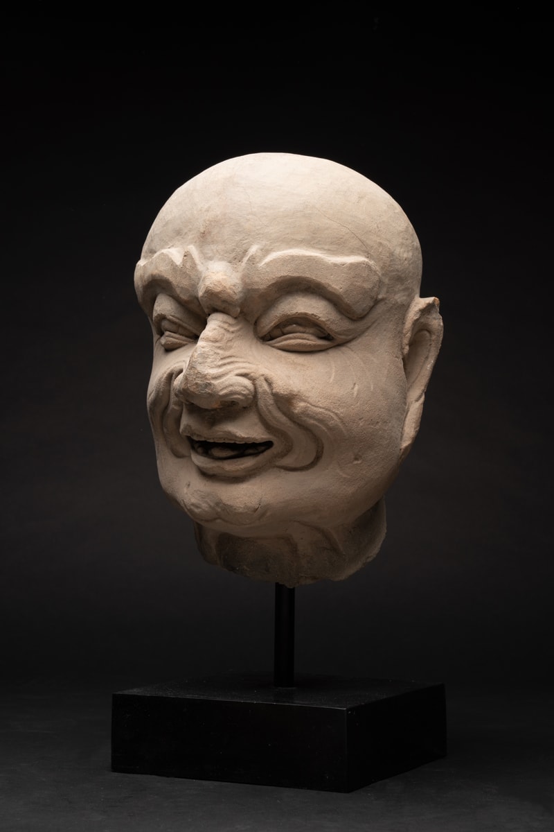 Song period stone head of a Lohan, 960 CE - 1279 CE