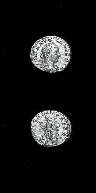 Silver Denarius of Emperor Elagabalus, 219 CE - 220 CE