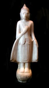 Shan Marble Sculpture of Buddha Standing, 18th Century CE