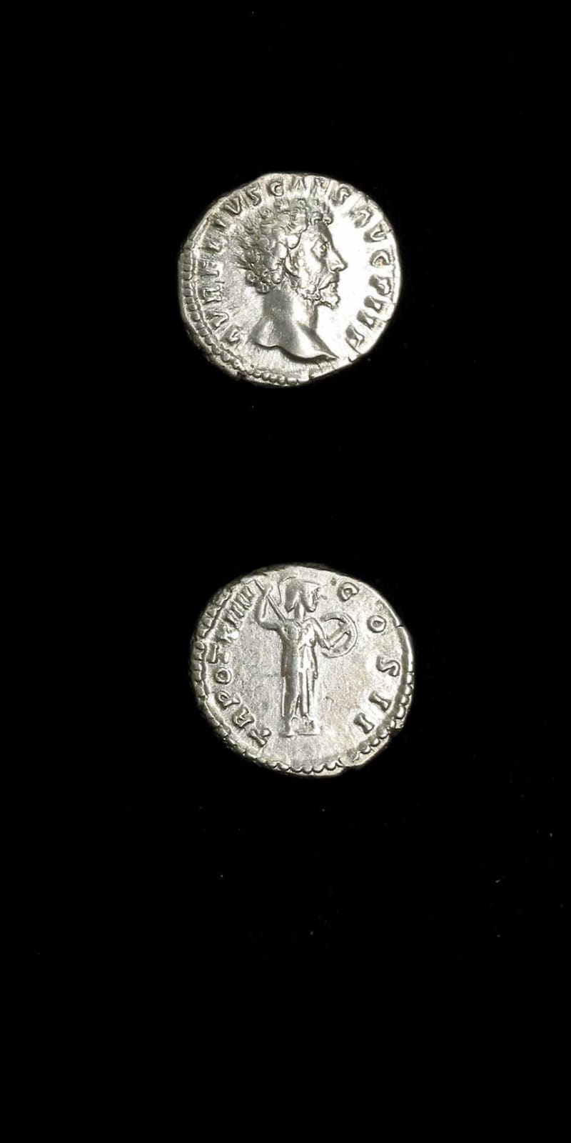 Silver Denarius of Emperor Marcus Aurelius, 161 CE - 180 CE