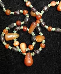 Carnelian, Garnet and Faience Bead Necklace, 1900 BCE - 300 CE