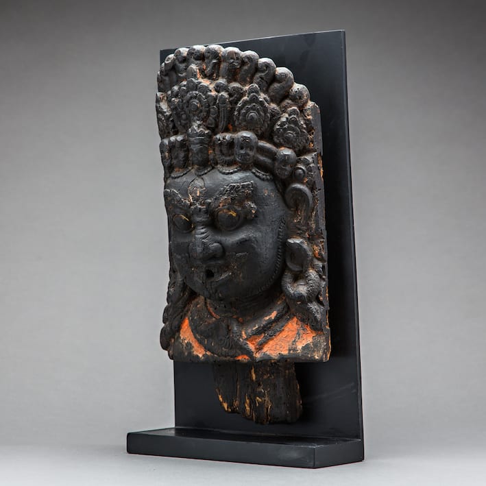 Nepalese Wooden Mask of Bhairava, 1500 CE - 1700 CE