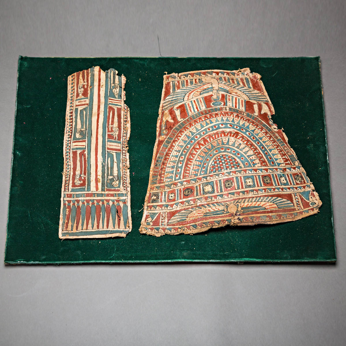 Two Panels from a Cartonnage Mummy Ensemble, 664 BCE - 525 BCE