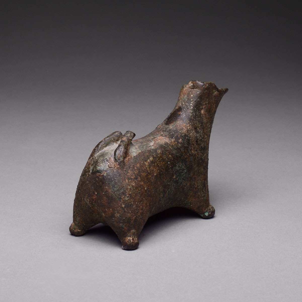 Iron Age Bronze Zoomorphic Sculpture, 900 BCE - 600 CE