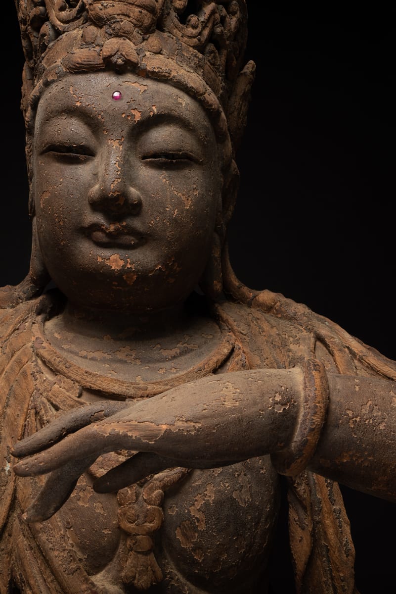 Ming Wooden seated Guanyin in relaxed posture, 11th Century CE - 17th Century CE