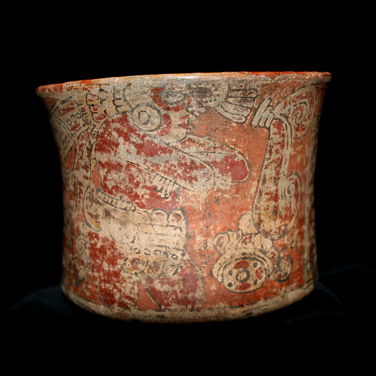 Mayan Cylindrical Vessel, 200 CE - 600 CE