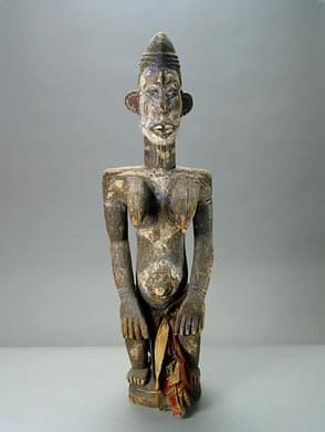 Igbo Wooden Alusi Sculpture of a Seated Female, 20th Century CE
