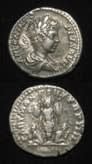 Silver Denarius of Emperor Caracalla, 200 CE - 210 CE
