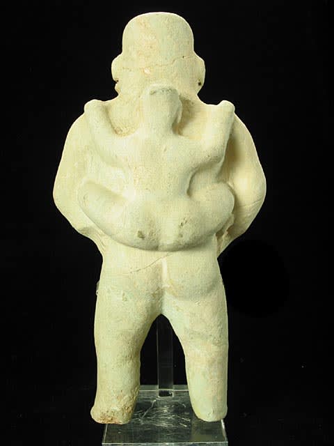 Olmec Stone Sculpture of a Man Carrying a Child on His Back, 900 BCE - 450 CE