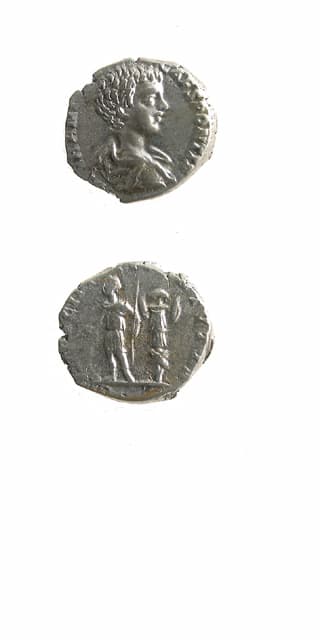 Silver Denarius of Caracalla Struck While Caesar, 196 CE - 198 CE