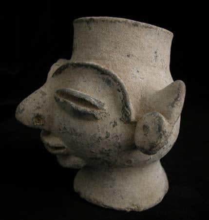 Remojadas Vessel in the Form of a Head, 500 CE - 900 CE