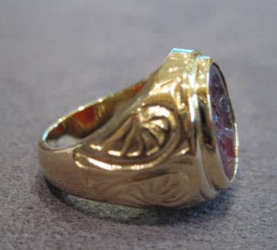 Roman Intaglio of a Bust of Apollo, 100 BCE - 300 CE