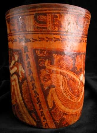 Babilonia Polychrome Cylindrical Vessel, 700 CE - 850 CE