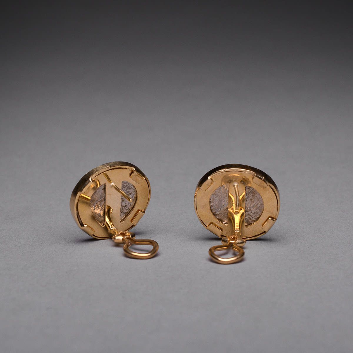 Roman Coin Earrings of Emperor Trajan, 98 CE - 117 CE