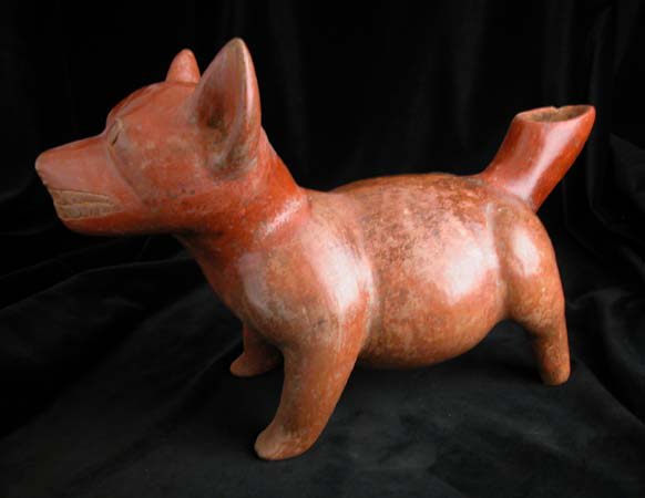 Colima Vessel in the Form of a Standing Dog, 300 BCE - 300 CE