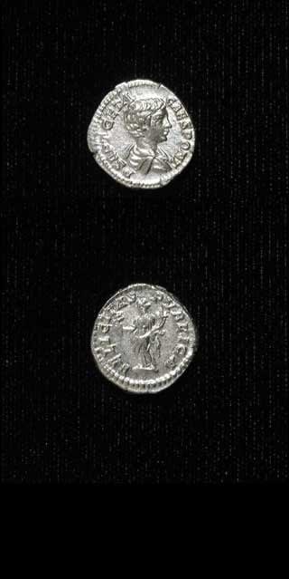 Silver Denarius of Geta Struck While Caesar, 199 CE - 202 CE