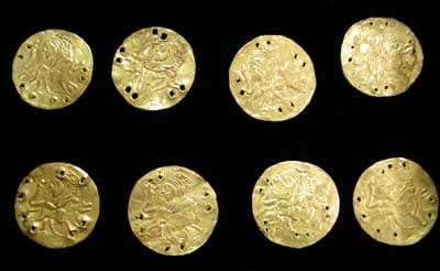 Set of Ten Gold Attachments, 2 Century BCE